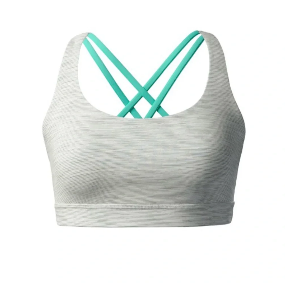 Lululemon Energy‎ Bra Sz 6 Wee Are From Space Nimbus Battleship/Citra Lime - Picture 2 of 10